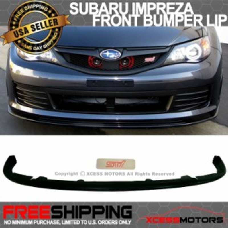 USパーツ08-10 Impreza WRX STI用OEM素材PPフロントバンパーリップ