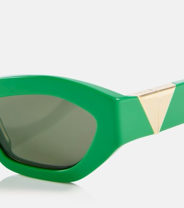 Bottega Veneta Angle hexagonal cat-eye sunglasses