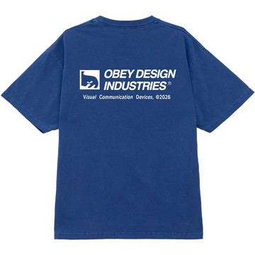 OBEY 167924326-EEIG DEVICES PIGMENT TEE 短T (水洗藍色)