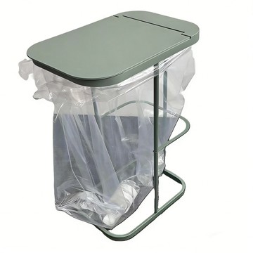 🗑️韓式掀蓋垃圾桶架 線條垃圾桶 透明分類垃圾架 掀蓋式設計 鐵藝支架 + 塑膠蓋 多色可選 廚房 / 客廳 / 辦公室