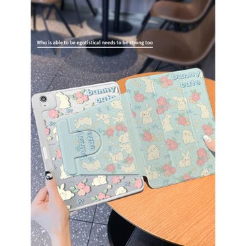 【720°旋轉】適用于ipad保護套2022三折pro11平板air5兔兔10.2寸亞克力ipad10第9代硬殼mini6防彎2021帶筆槽