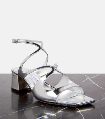 Jimmy Choo Azilia 45 metallic leather sandals