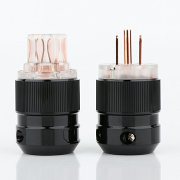 Oyaide/歐亞德 發燒HIFI紫銅電源頭 美標/國標音響電源插頭尾