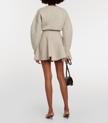 Alaïa Flared wool-blend miniskirt