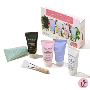 [LaLa V]韓國MARY&MAY 潔淨泥膜迷你5入禮盒組 30gX5入