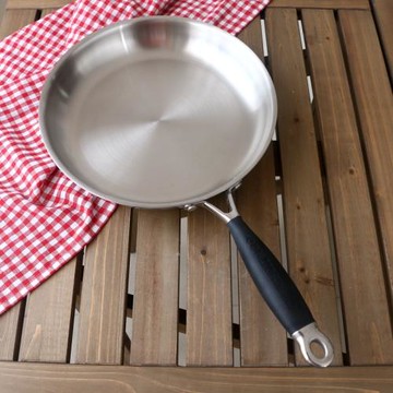 特價加厚大煎鍋 3.0厚度304不銹鋼平底鍋烙餅物理不粘電磁26cm