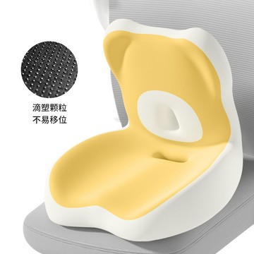 辦公坐墊 3D貼合頸椎按摩坐墊 坐靠一體坐墊 支撐腰部 護腰靠墊 記憶棉坐墊