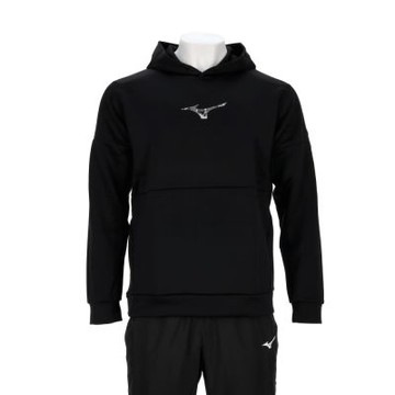 Mizuno 男款 黑色 伸縮彈性 抗紫外線 運動 休閒 連帽 T恤 長袖 32TAC53709