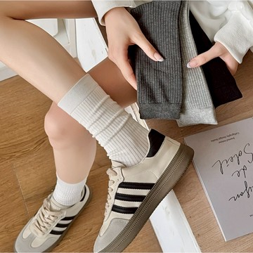 WP女裝｜高雄快速出貨 百搭素色中筒襪 女中筒襪 女素色襪 直條中筒襪 女襪 6358-325