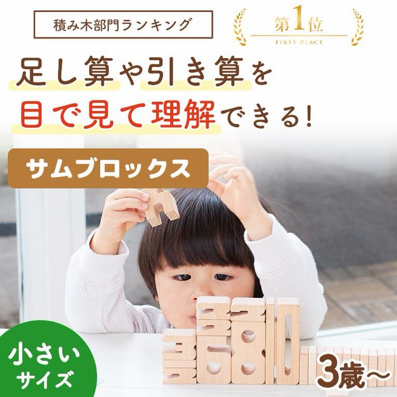 家庭保育園、木製ブロック3段セット