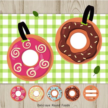 【好吃的圓形食物】甜甜圈系列 行李吊牌 背包吊飾 生日禮物