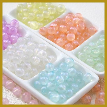 （20個/包）亞克力細閃星空幻彩圓珠 diy材料 手鏈項鏈飾品配件 串珠 串珠材料 串珠材料包 珠珠材料 手串材料