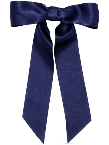 Jennifer Behr - Virginia Bow hair clip - women - Steel/Silk - One Size - Blue