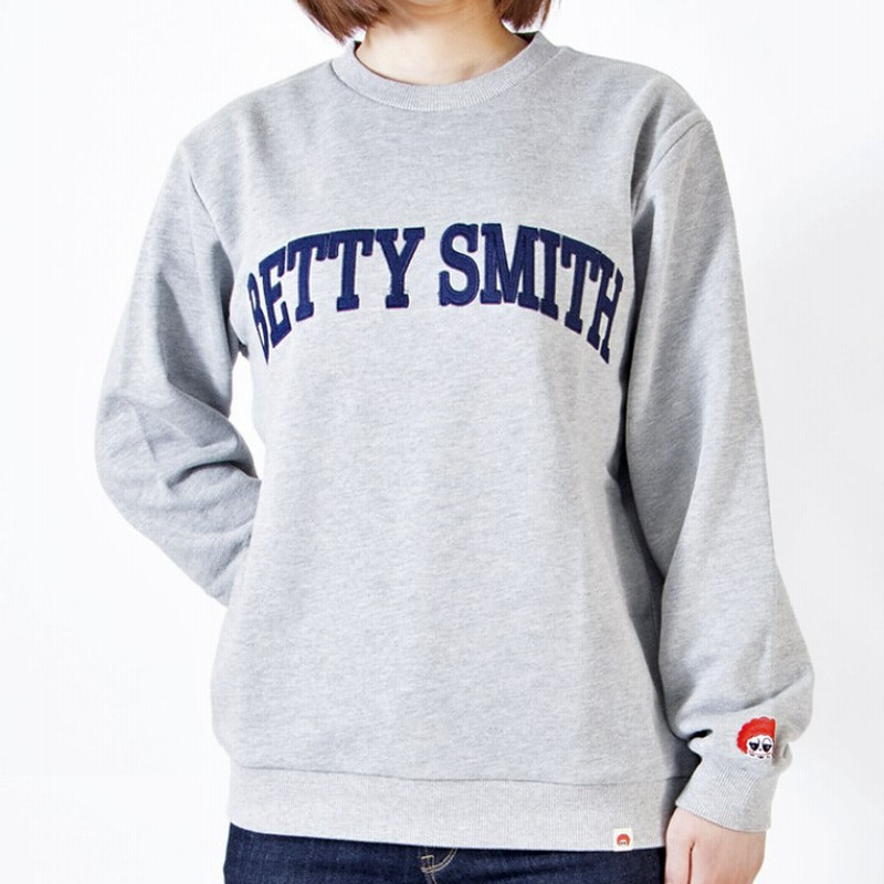 ★Betty Smith 歯ブラシ刺繍　トレーナー Mサイズグレー　新品未使用★ 歯ブラシ刺繍トレーナー（#64 グレー） - ベティスミス Betty