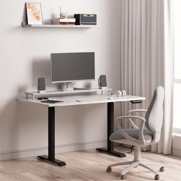 24h快速出貨 BQ1203 簡裝款 極簡安全電動升降桌-可客製桌板