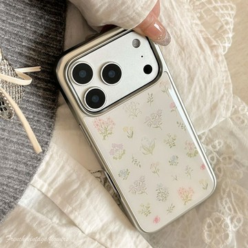 ✨iphone防摔手機殼✨滴膠花卉適用iphone17promax手機殼蘋果17春日小清新16滴膠13電鍍