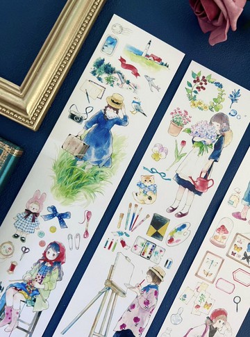 美好的一天 藝文系可愛いこ娘 PET 和紙膠帶 10米卷 台灣製