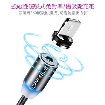 磁吸式免對準360度盲吸式Typec/安卓/iphone蘋果强磁性手機平板3A快速充電線