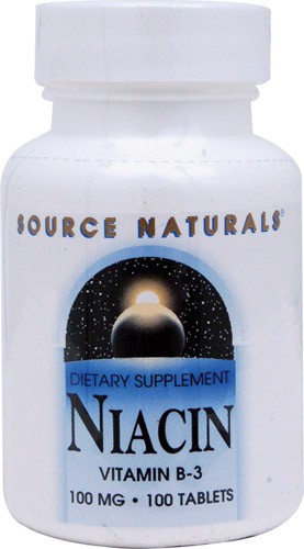 Source Naturals Niacin Vitamin B-3 100 mg - 100 Tablets