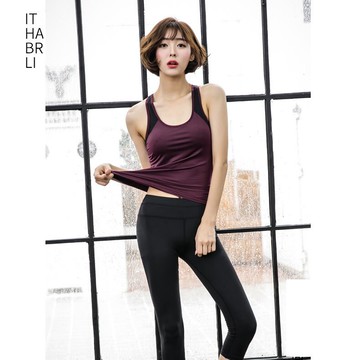 新款瑜伽健身上衣跑步運動衣速乾彈力修身工字背心 JB-2901 波波小百合