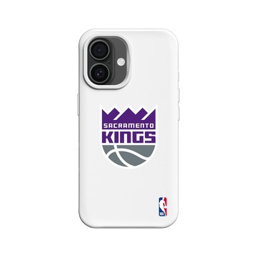 iPhone 16 SolidX 白 - NBA - Logo-沙加緬度國王 Sacramento Kings