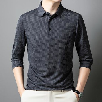 【Heart:W 新職人】★休閒商務純色POLO衫(男上衣/舒適/長袖)