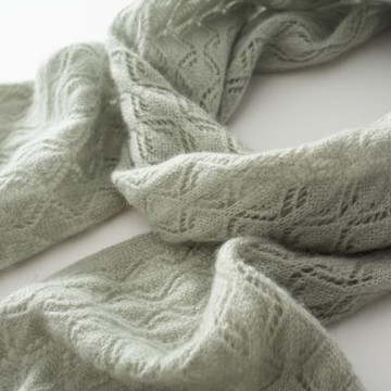 秋冬季山羊絨圍巾女鏤空薄款保暖頸毛線針織韓版時尚長圍脖