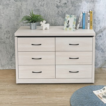 Boden-哈莉特3.8尺六斗櫃/六抽收納櫃/置物櫃-114x49x75cm