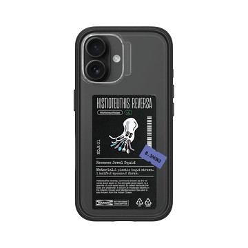 iPhone 16 Mod NX 黑 - Marine Debris - 塑膠袋逆帆魷