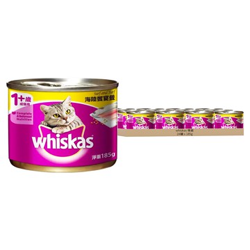 偉嘉 Whiskas 1歲以上成貓  海陸饗宴餐  185g  24罐