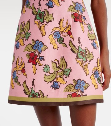 Alémais Floral halterneck linen-blend minidress