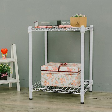 dayneeds 輕型 45x45x60cm二層鐵架(烤漆白) 波浪架/收納架/置物架