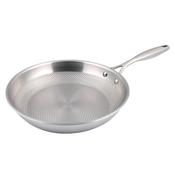 Livingglory Mastar Star IH感應爐適用五層不鏽鋼壓紋平底鍋  1個  28cm