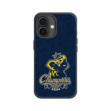iPhone 16 SolidX 黑 - 職棒-中信兄弟 Brothers - 2024總冠軍紀念款-王者之象(鋼鐵藍)