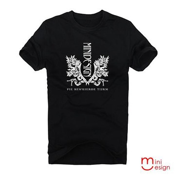 Minidesign-歐式花束圖像潮流設計短T 五色