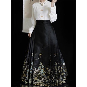 千里江山秋季國風改良漢服馬面裙