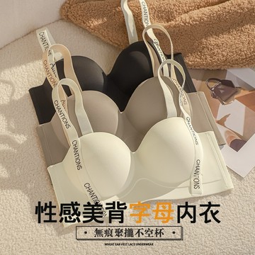 Xuan♥ 現貨現發🔥內衣 無鋼圈 無痕 小胸聚攏顯大 性感美背 收副乳 半杯 一體式 夏季薄款內衣