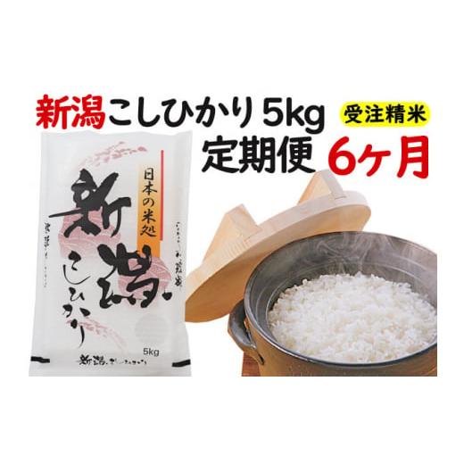 ふるさと納税 新潟県 新潟市 米 ６ヶ月定期便 令和５年産 新潟 コシヒカリ ５kg 白米 精米 精米仕立てを発送致します