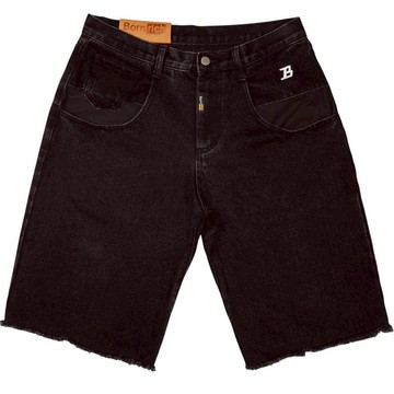 BORNRICH BR0065 WASH DENIM SHORTS 水洗 牛仔短褲 (黑色)