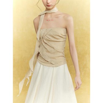 MURMURMI  設計師品牌 花朵立裁造型裹胸上衣