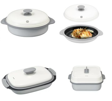 CB JAPAN 微波爐專用 調理鍋 copan 微波爐 多功能 微波鍋 烤盤 蒸盤 烤鍋 煎鍋 附蓋 日本正規品代購