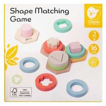 Classic WORLD 客來喜 木製形狀配對樂園 20236  木製玩具 多色  1個