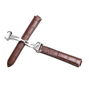 真皮表帶CD扣適配告白氣球手表帶男女款平口凸口原裝折疊按扣表帶