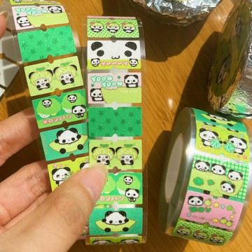 【鹽汽水】蜜瓜閃砂可愛標簽貼 手帳膠帶封口貼/索引貼原創設計