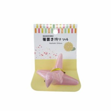 和風立體紙鶴筷架(粉色)(1入)