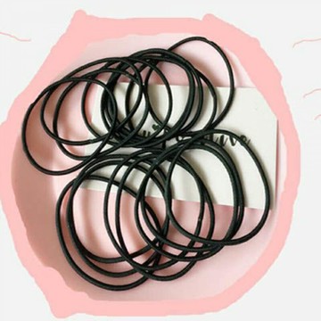 簡單發圈基礎黑頭繩無接縫小細發繩圈繩加粗寬大扎盤頭發打底皮筋