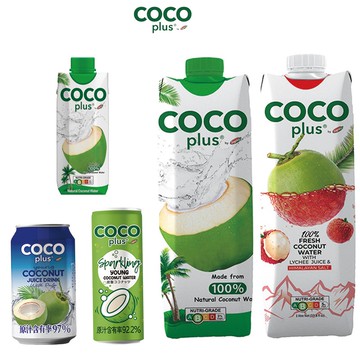【蝦皮直營】越南 Cocoplus 100% 純椰子水/ 荔枝&喜瑪拉雅粉紅鹽味/含果肉/氣泡椰子水
