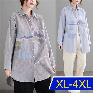 【韓國K.W.】密織親膚璀璨星光輕便型襯衫上衣(防曬/長袖襯衫/長袖上衣/格紋/薄外套)