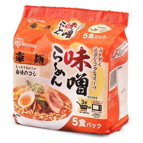 アイリスフーズ袋麺 豪麺 味噌らーめん（5食入） 1個 アイリスフーズ