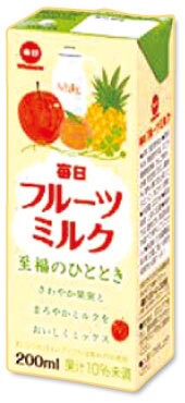 日本酪農 【每日水果調味牛乳飲料】200ml (效期至25.07.18)